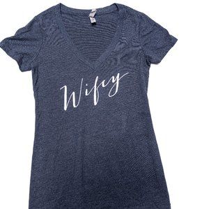 Wifey V Neck tshirt